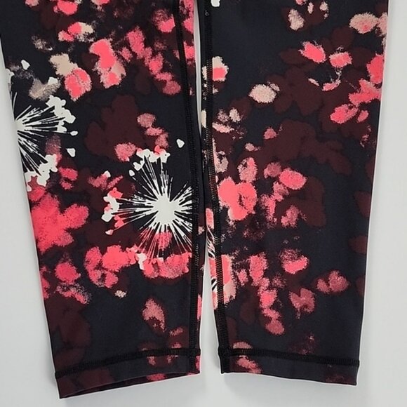 Sweaty Betty The Power Black Pink Firework Stretch Legging 22" Inseam Sz S - Picture 6 of 16